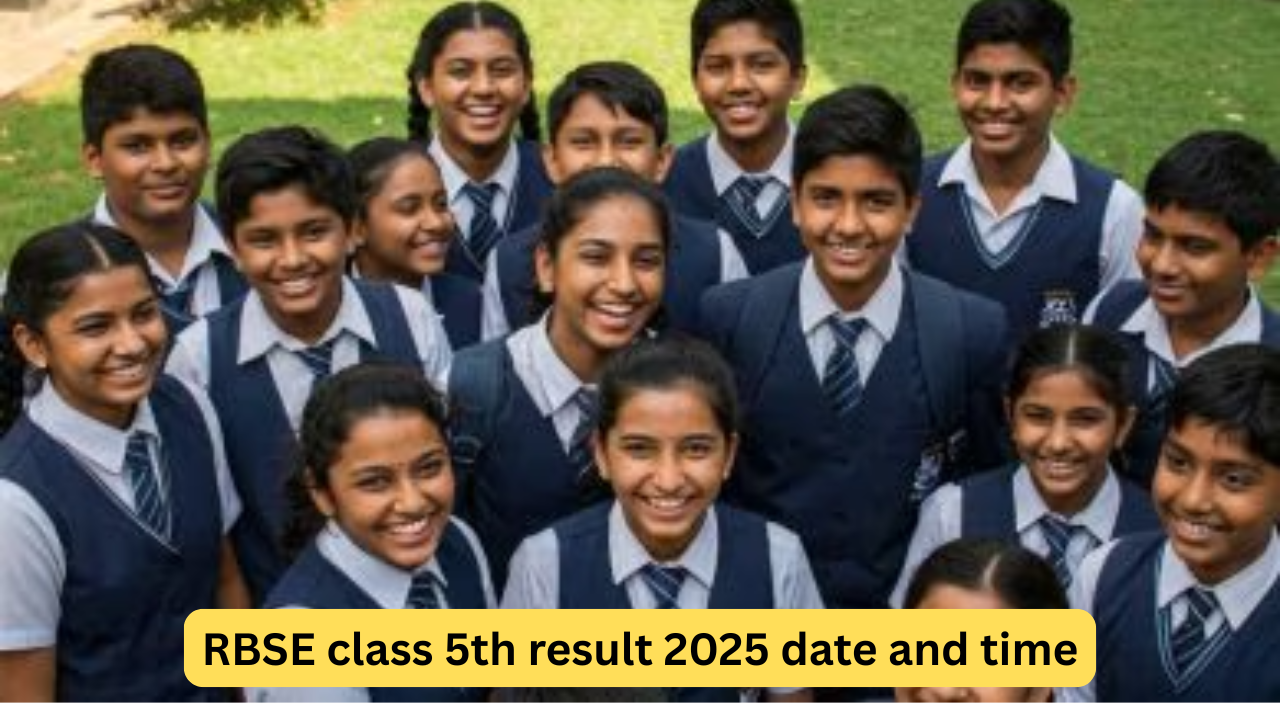 RBSE class 5th result 2025 date and time